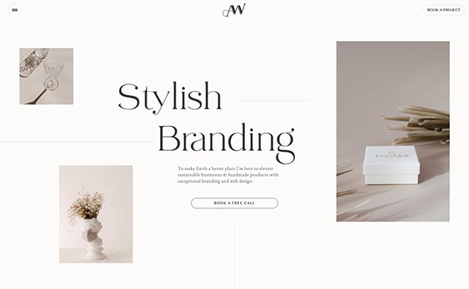 Minimalist typography example