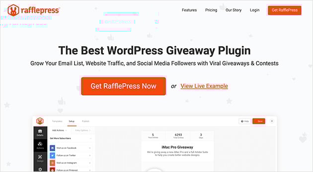 RafflePress best WordPress giveaway plugin