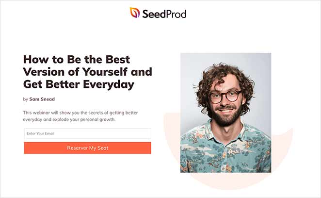 custom landing page WordPress preview