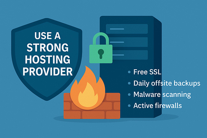 Use a strong hosting provider to secure WooCommerce site