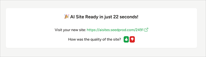 creating a website with ai in 22 seconds