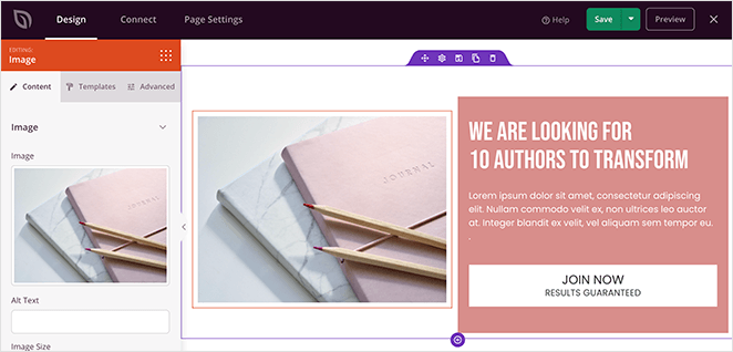 Upload custom images to your SeedProd landing page