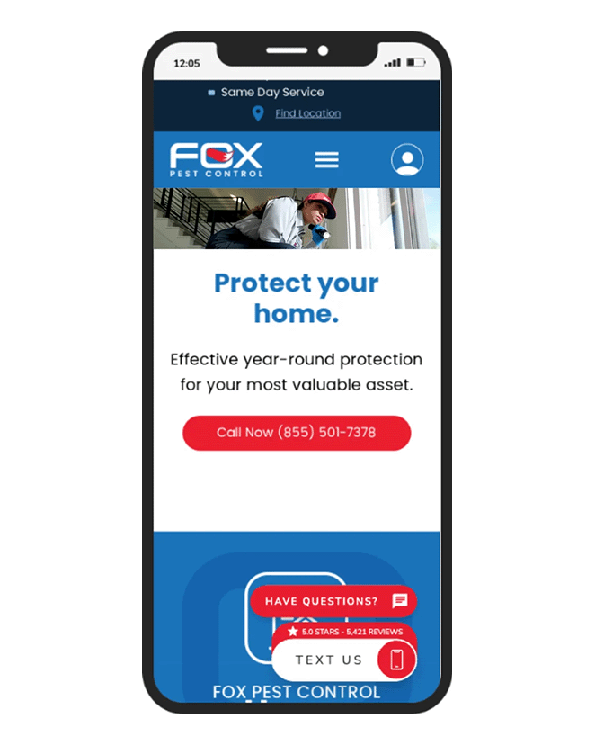 A/B test result from Leadferno showing a “Text With Us” CTA that replaced a phone CTA and boosted conversions.