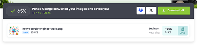 Compressing images with tiny.png