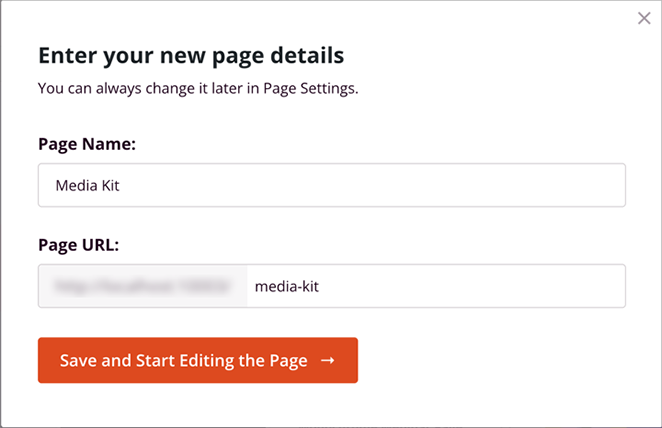 Setting your media kit page name and URL