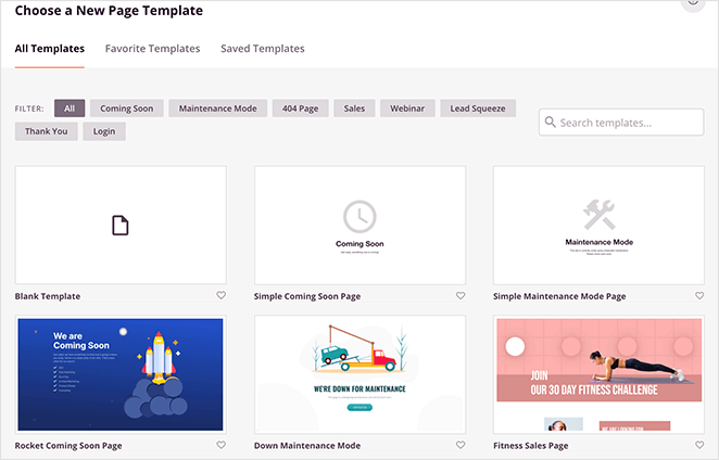 SeedProd template library with prebuilt WooCommerce cart and checkout page designs for WordPress